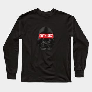 GOTKICKZ Logo (Black Skull Head) Long Sleeve T-Shirt